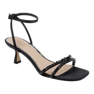 Jewel Badgley Mischka Women’s Nayla Black Ankle Strap Dress Sandal Size 9
